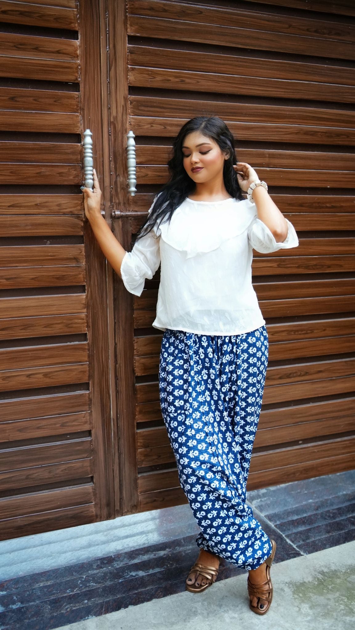 printed cotton plazo pants!