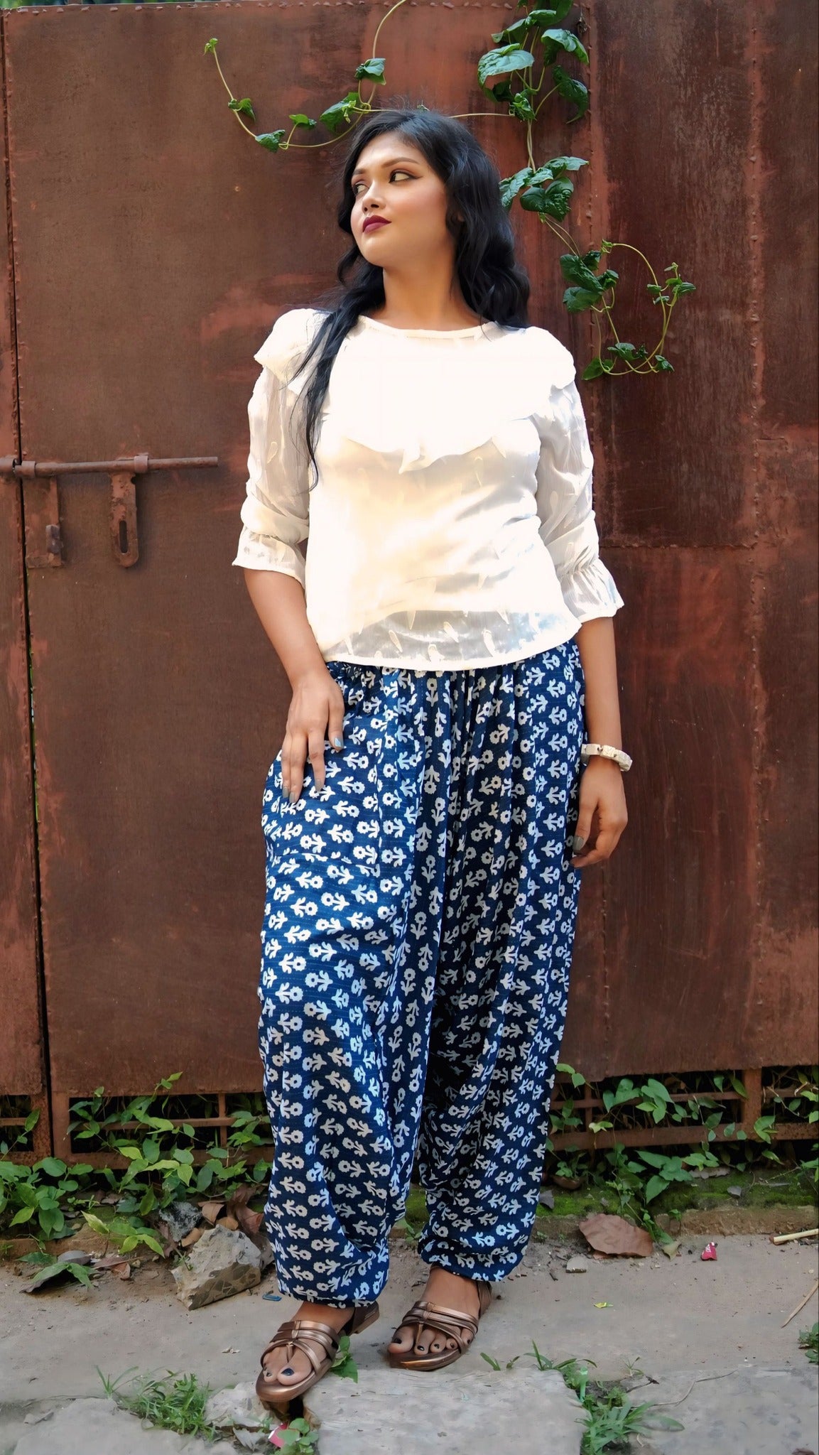 printed cotton plazo pants!