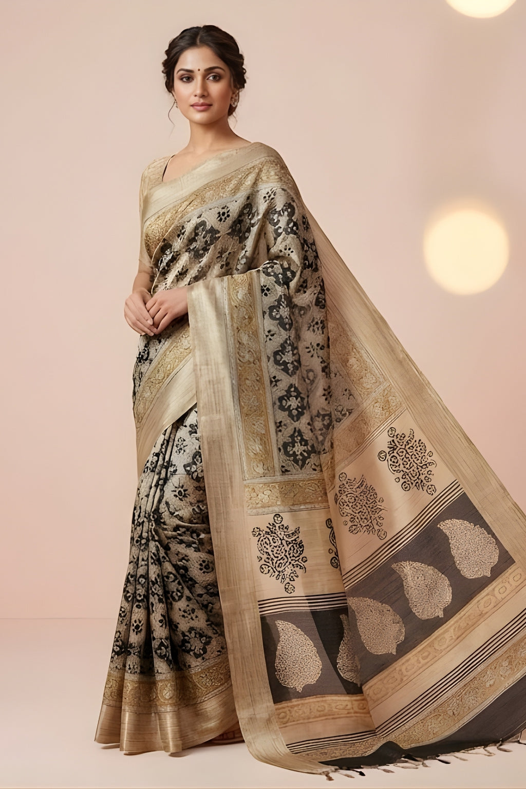 Jaipuri soft linen Saree