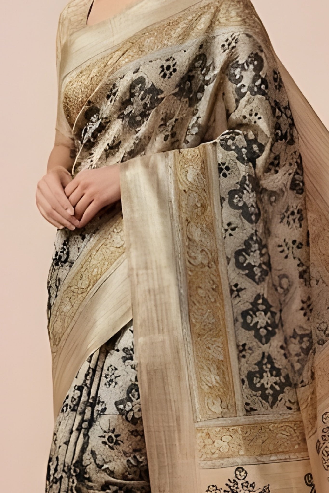 Jaipuri soft linen Saree